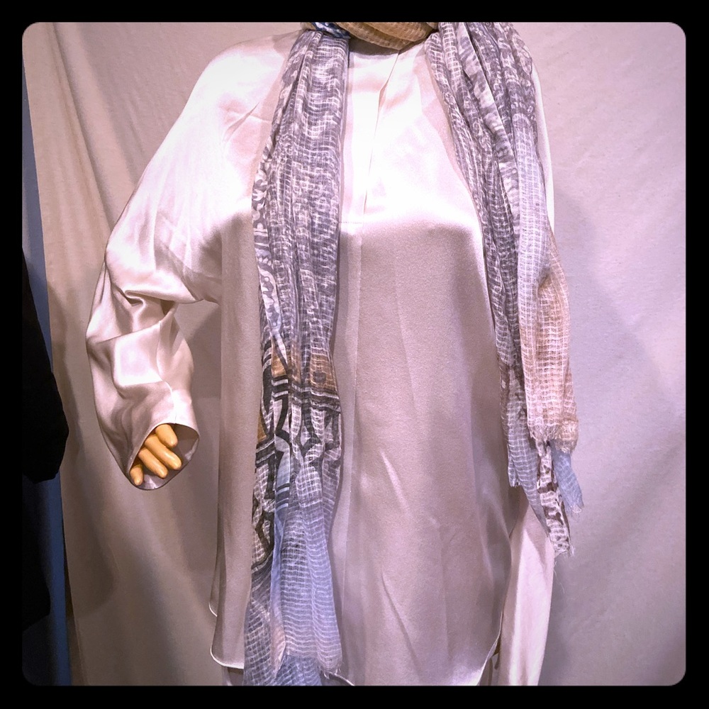 beautiful satin blouse by Vince